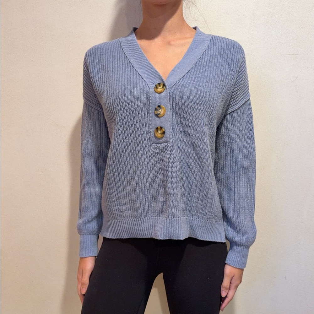 Rachel Zoe Knitted Button-Up Sweater
